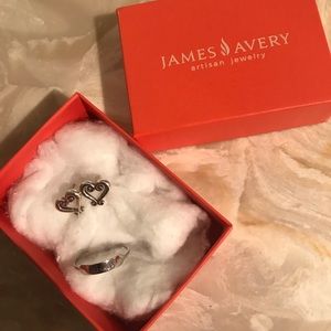 James Avery small heart studs